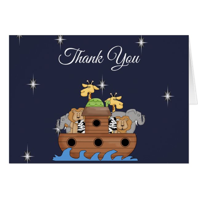 Noah's Ark Thank You  Notes (Front Horizontal)