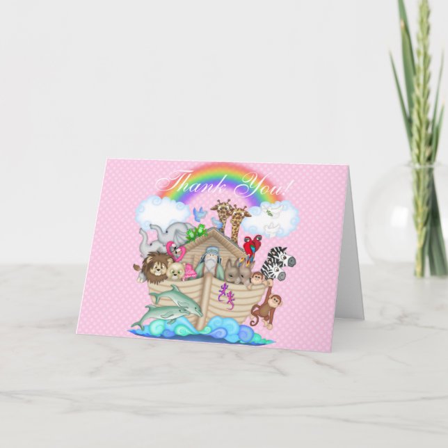 Noah's Ark Thank You  Notes (Front)