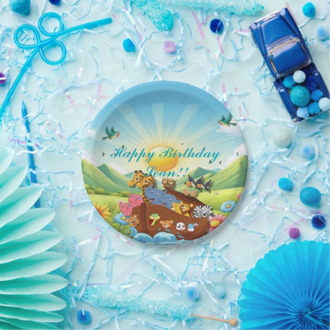 Noah's Ark Theme Paper Plate (Party)