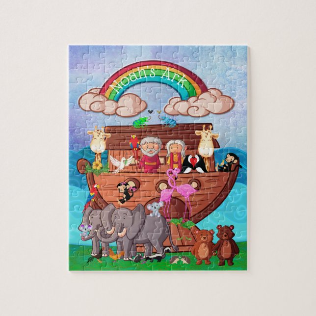 Noah's Ark Two By Two Children's Toddler Jigsaw Puzzle (Vertical)