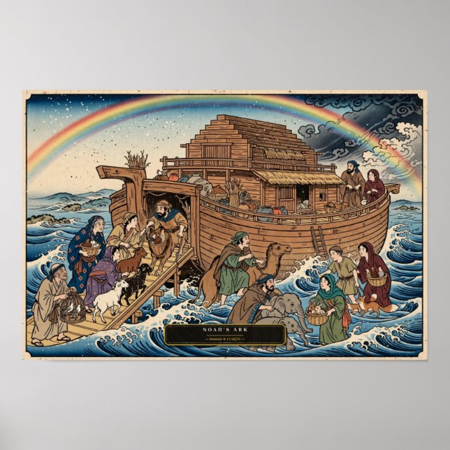 Noah's Ark — Ukiyo-e Poster (Front)