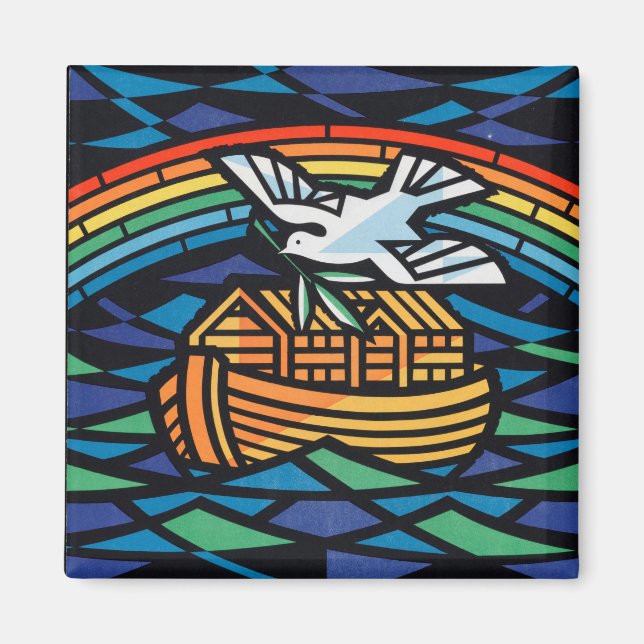 Noah's Ark Unedited Vintage Photos Old Aesthetic Magnet (Front)