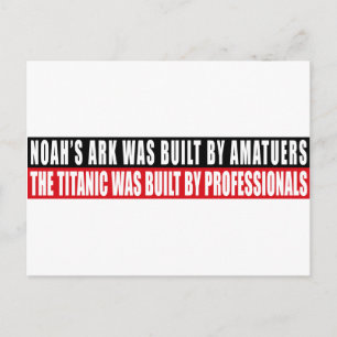 Noah's Ark was bult by Amatuers... Postcard