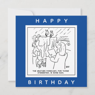 Noah's Ark Weather Forecast Cartoon Card