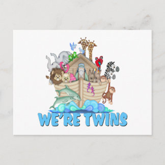 Noah's Ark We're Twins Postcard