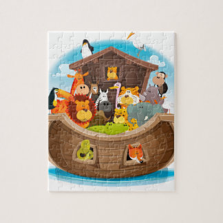 Noah's Ark With Jungle Animals Jigsaw Puzzle
