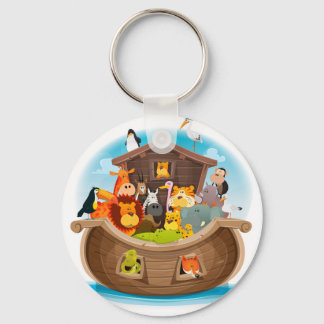 Noah's Ark With Jungle Animals Key Ring