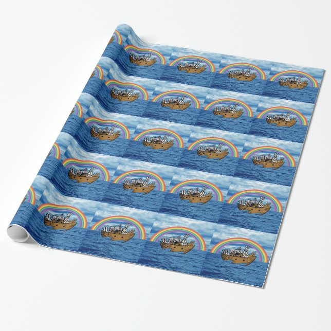 Noah's Ark Wrapping Paper (Unrolled)