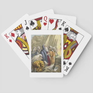 Noah's Sacrifice on Leaving the Ark, from a bible Playing Cards