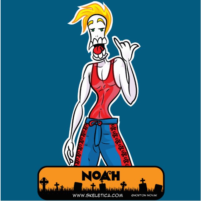 Noah's Sculpture - Skekletica.com - webcomic Photo Sculpture Magnet (Front)