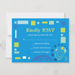 NOAH'S WAVES Bar Bat Mitzvah Invitation Reply