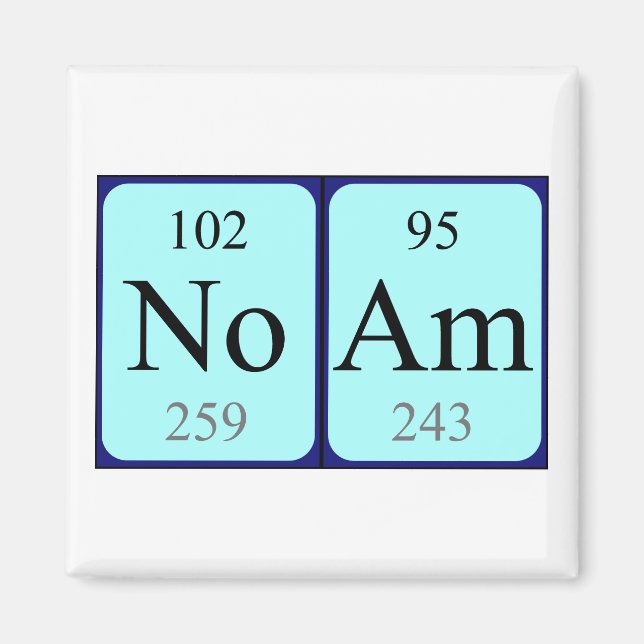 Noam periodic table name magnet (Front)