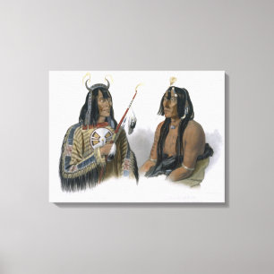 Noapeh, an Assiniboin Indian and Psihdja-Sahpa, a Canvas Print