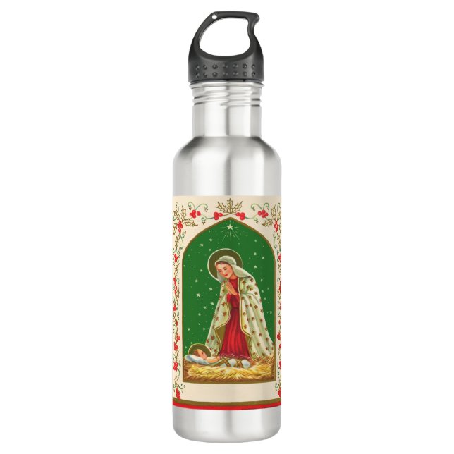NOB165 Mary and Baby Jesus.tif 710 Ml Water Bottle (Front)