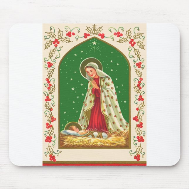 NOB165 Mary and Baby Jesus.tif Mouse Mat (Front)