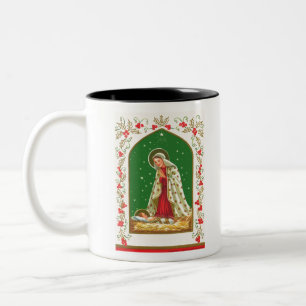 NOB165 Mary and Baby Jesus.tif Two-Tone Coffee Mug