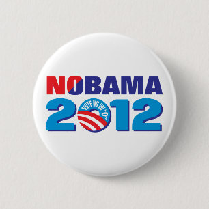 NOBAMA 2012 6 CM ROUND BADGE