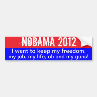 Nobama 2012- keep freedom bumper sticker