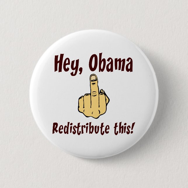 Nobama 6 Cm Round Badge (Front)