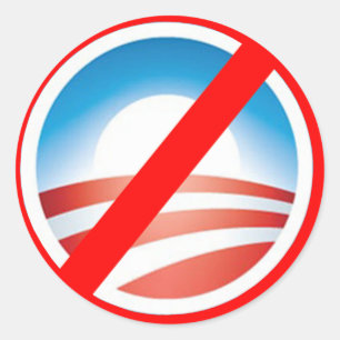 NOBAMA Anti Obama T shirts, Mugs, Hoodies Classic Round Sticker