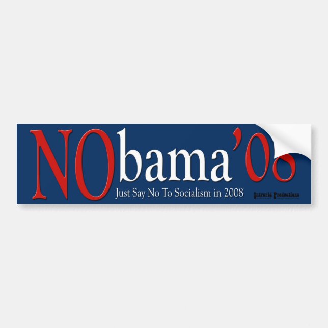 NObama Blue Background Bumper Sticker (Front)