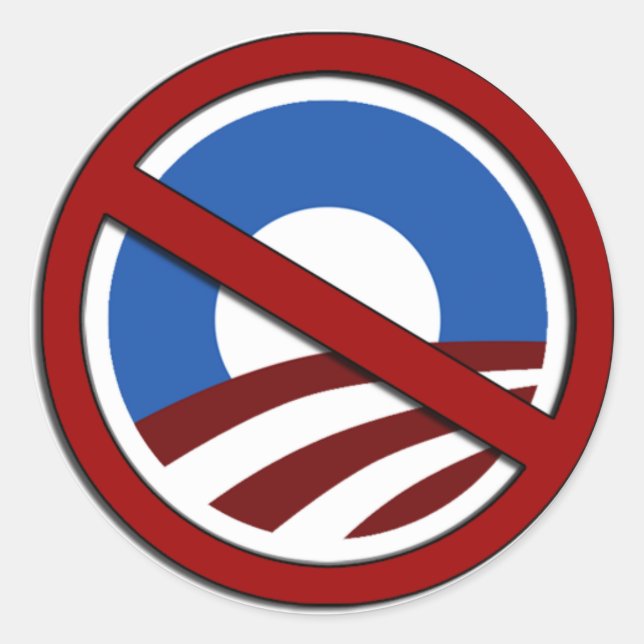 Nobama Classic Round Sticker (Front)
