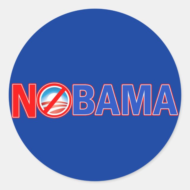 Nobama Hats, Mugs, Hoodies, T shirts Classic Round Sticker (Front)