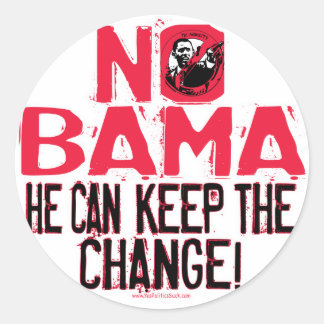Nobama Keep the Change Classic Round Sticker