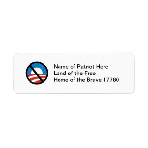 Nobama Logo Return Address Sticker