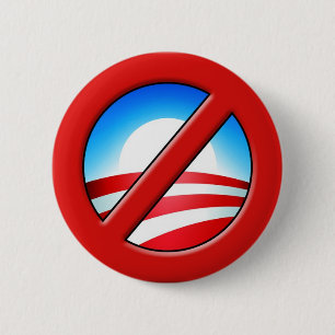 NOBAMA No Obama Anti-Obama 6 Cm Round Badge