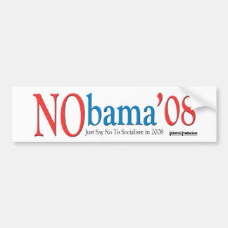 NObama White Background Bumper Sticker