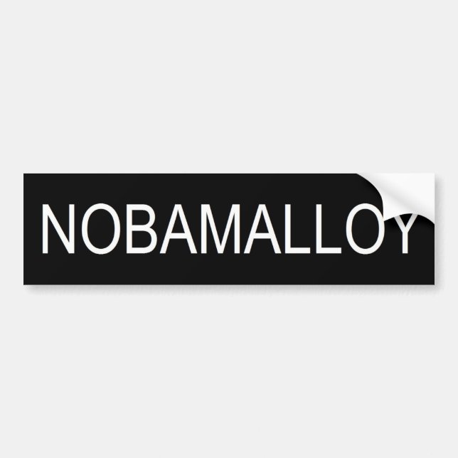 NOBAMALLOY BUMPER STICKER (Front)