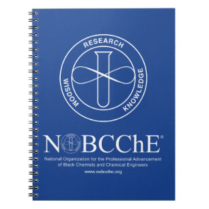 NOBCChE Blue Spiral Note - White Logo Notebook