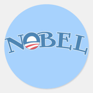Nobel Obama Nobel Peace Prize Classic Round Sticker
