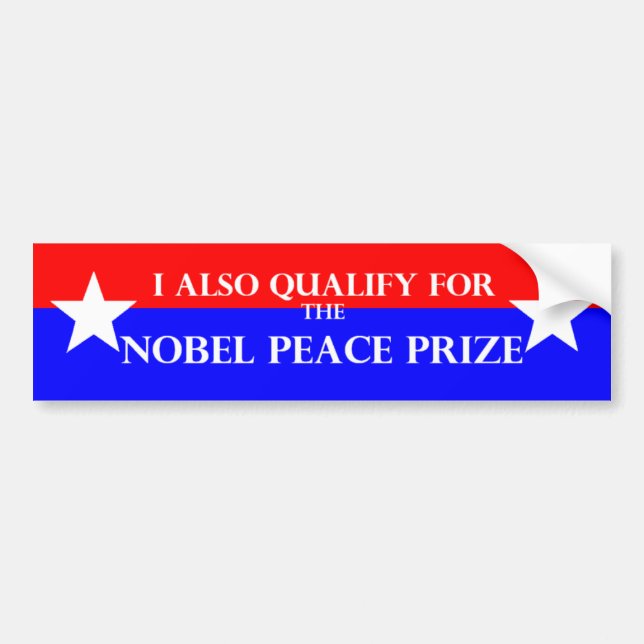Nobel Prize Bumper Sticker (Front)