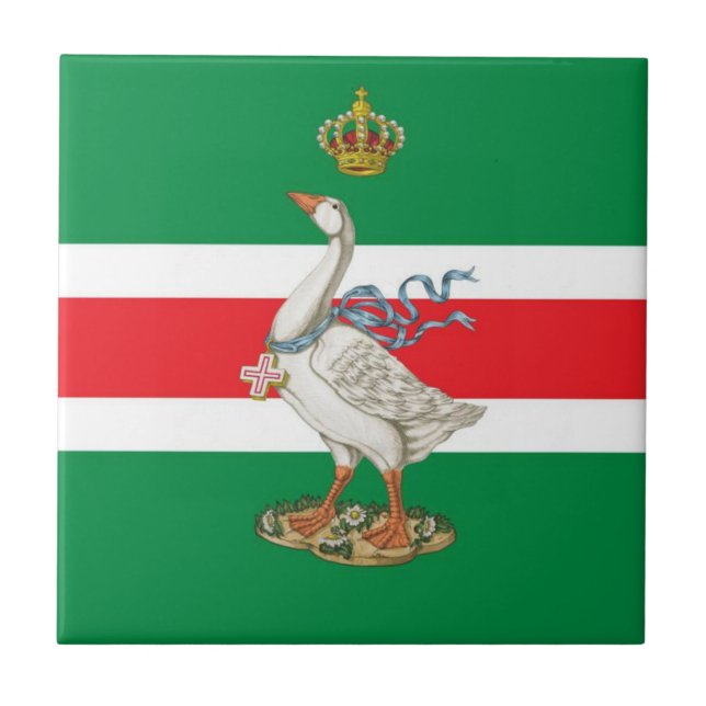 Nobile Contrada dell' Oca (Goose) Palio Tile (Front)