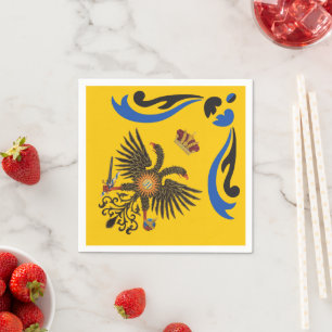 Nobile Contrada dell'Aquila Palio di Siena (Eagle) Napkin