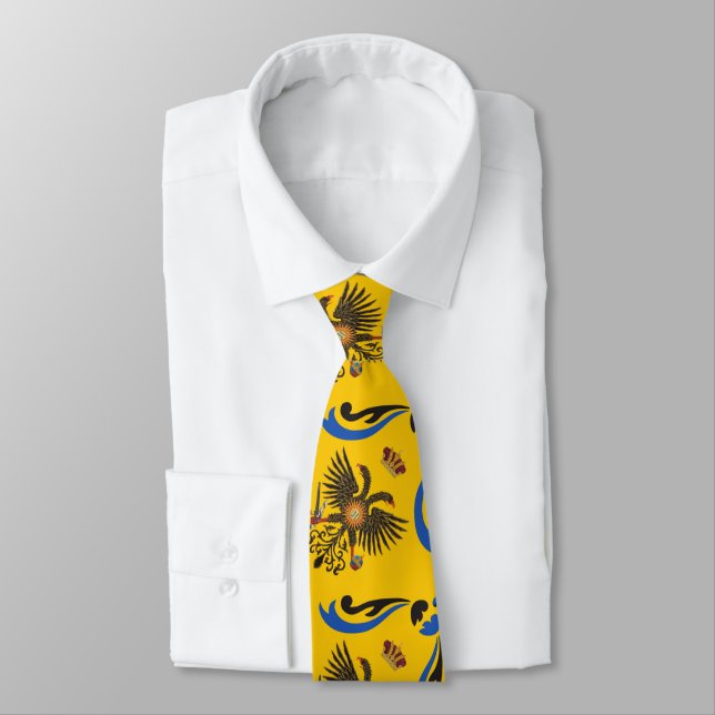 Nobile Contrada dell'Aquila Palio di Siena (Eagle) Tie (Tied)