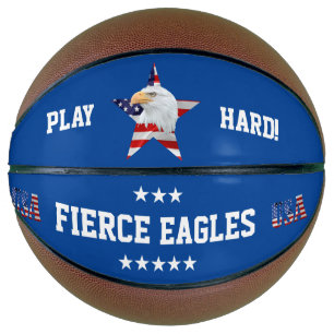 Noble Bald Eagle, The American Flag, Star Basketball