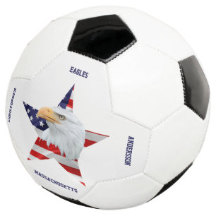Noble Bald Eagle, The American Flag, Star Football