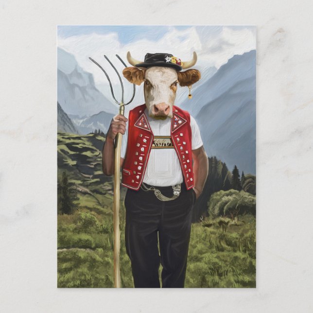 Noble Beasts - Dandy Cow Postcard (Front)