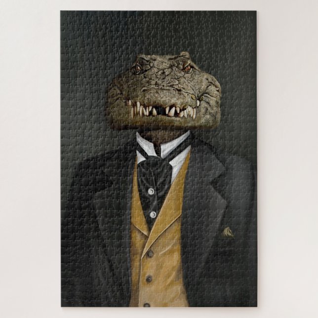 Noble Beasts - Dandy Crocodile Jigsaw Puzzle (Vertical)