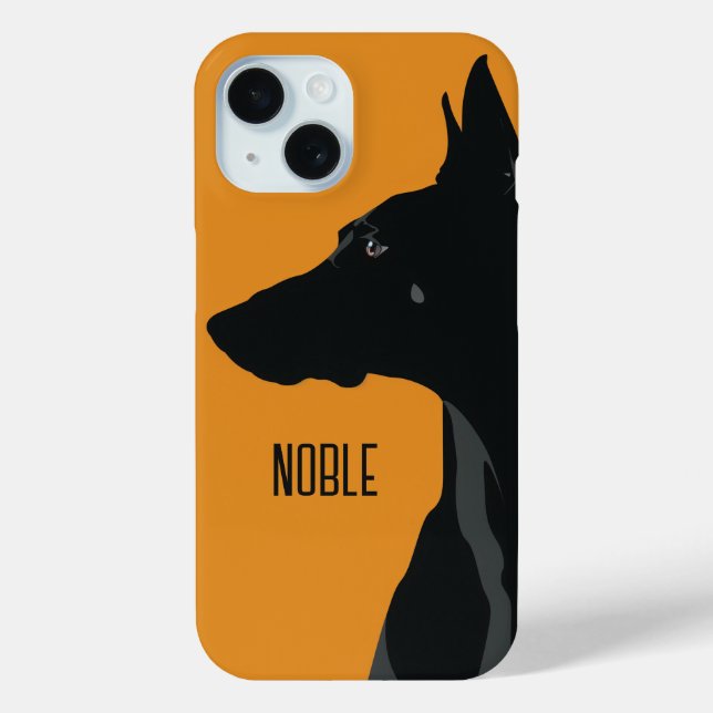 Noble Black Doberman Case-Mate iPhone Case (Back)