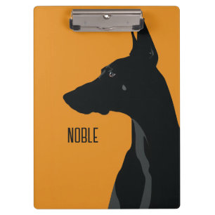 Noble Black Doberman Clipboard