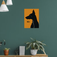 Noble Black Doberman