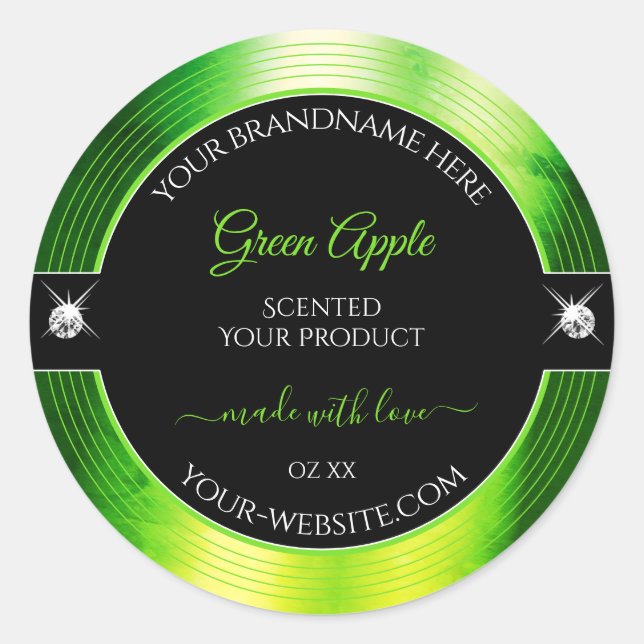 Noble Black Marbled Green Brilliants Product Label (Front)