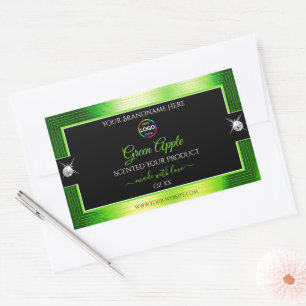 Noble Black Marbled Green with Logo Product Label