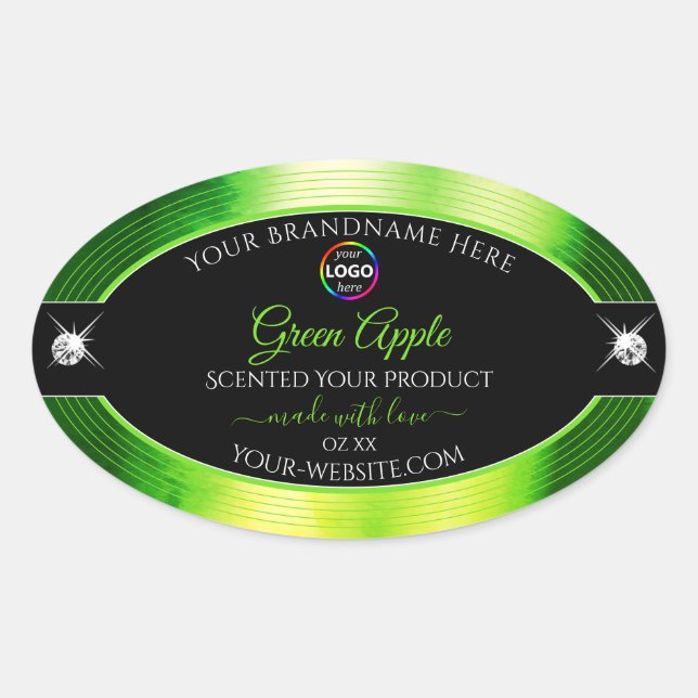 Noble Black Marbled Green with Logo Product Label (Front)