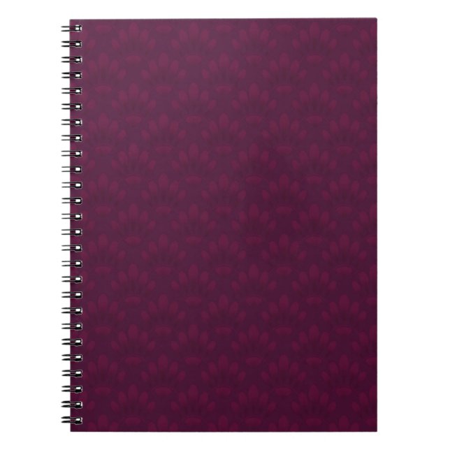 Noble burgundy in art deco style. notebook (Front)