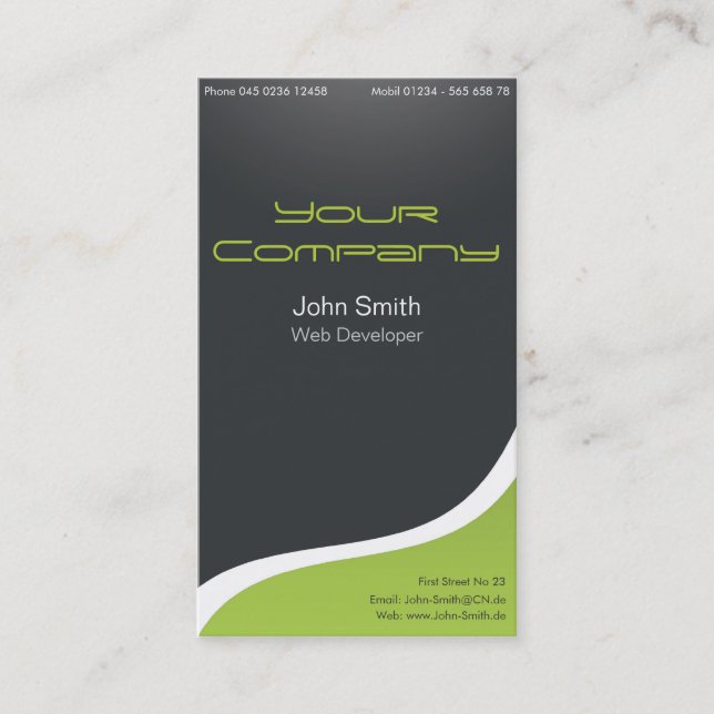 Noble Business Card Web Developer, Graphic Designe (Front)